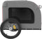 vidaXL - Hondenfietstrailer - oxfordstof - en - ijzer - rood - en - grijs