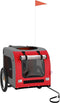 vidaXL - Hondenfietstrailer - oxfordstof - en - ijzer - rood - en - grijs