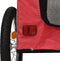 vidaXL - Hondenfietstrailer - oxfordstof - en - ijzer - rood - en - grijs