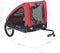 vidaXL - Hondenfietstrailer - rood - en - zwart