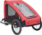 vidaXL - Hondenfietstrailer - rood - en - zwart