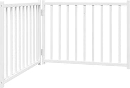 vidaXL - Hondenhek - inklapbaar - 2 - panelen - 160 - cm - massief - vurenhout - wit