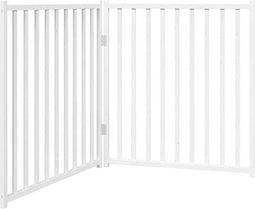 vidaXL - Hondenhek - inklapbaar - 2 - panelen - 160 - cm - massief - vurenhout - wit