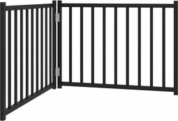 vidaXL - Hondenhek - inklapbaar - 2 - panelen - 160 - cm - massief - vurenhout - zwart