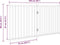 vidaXL - Hondenhek - inklapbaar - 2 - panelen - 160 - cm - massief - vurenhout - wit