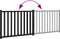 vidaXL - Hondenhek - inklapbaar - 2 - panelen - 160 - cm - massief - vurenhout - zwart