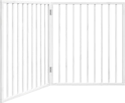 vidaXL - Hondenhek - inklapbaar - 2 - panelen - 160 - cm - populierenhout - wit