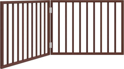 vidaXL - Hondenhek - inklapbaar - 2 - panelen - 160 - cm - populierenhout - bruin