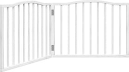 vidaXL - Hondenhek - inklapbaar - 2 - panelen - 160 - cm - populierenhout - wit