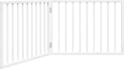 vidaXL - Hondenhek - inklapbaar - 2 - panelen - 160 - cm - populierenhout - wit