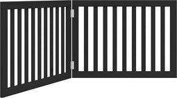 vidaXL - Hondenhek - inklapbaar - 2 - panelen - 160 - cm - populierenhout - zwart