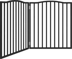 vidaXL - Hondenhek - inklapbaar - 2 - panelen - 160 - cm - populierenhout - zwart