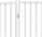 vidaXL - Hondenhek - inklapbaar - 3 - panelen - 150 - cm - massief - vurenhout - wit