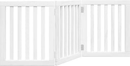 vidaXL - Hondenhek - inklapbaar - 3 - panelen - 150 - cm - populierenhout - wit