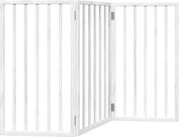 vidaXL - Hondenhek - inklapbaar - 3 - panelen - 150 - cm - populierenhout - wit