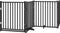 vidaXL - Hondenhek - inklapbaar - 4 - panelen - 320 - cm - massief - vurenhout - zwart