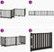 vidaXL - Hondenhek - inklapbaar - 4 - panelen - 320 - cm - massief - vurenhout - zwart