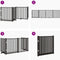 vidaXL - Hondenhek - inklapbaar - 4 - panelen - 320 - cm - massief - vurenhout - zwart