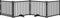 vidaXL - Hondenhek - inklapbaar - 4 - panelen - 320 - cm - massief - vurenhout - zwart