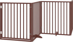 vidaXL - Hondenhek - inklapbaar - 4 - panelen - 320 - cm - populierenhout - bruin