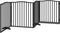vidaXL - Hondenhek - inklapbaar - 4 - panelen - 320 - cm - populierenhout - zwart