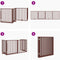 vidaXL - Hondenhek - inklapbaar - 4 - panelen - 320 - cm - populierenhout - bruin