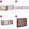 vidaXL - Hondenhek - inklapbaar - 4 - panelen - 320 - cm - populierenhout - bruin