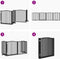 vidaXL - Hondenhek - inklapbaar - 4 - panelen - 320 - cm - populierenhout - zwart