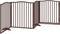 vidaXL - Hondenhek - inklapbaar - 4 - panelen - 320cm - populierenhout - bruin - eiken