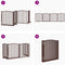 vidaXL - Hondenhek - inklapbaar - 4 - panelen - 320cm - populierenhout - bruin - eiken
