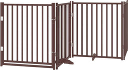 vidaXL - Hondenhek - inklapbaar - 4panelen - 320cm - massief - vurenhout - bruin - eik