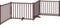vidaXL - Hondenhek - inklapbaar - 4panelen - 320cm - massief - vurenhout - bruin - eik