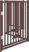 vidaXL - Hondenhek - inklapbaar - 4panelen - 320cm - massief - vurenhout - bruin - eik