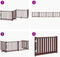 vidaXL - Hondenhek - inklapbaar - 4panelen - 320cm - massief - vurenhout - bruin - eik