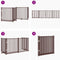 vidaXL - Hondenhek - inklapbaar - 4panelen - 320cm - massief - vurenhout - bruin - eik