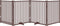 vidaXL - Hondenhek - inklapbaar - 4panelen - 320cm - massief - vurenhout - bruin - eik
