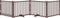 vidaXL - Hondenhek - inklapbaar - 4panelen - 320cm - massief - vurenhout - bruin - eik