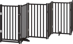 vidaXL - Hondenhek - inklapbaar - 6 - panelen - 300 - cm - massief - vurenhout - zwart