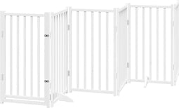 vidaXL - Hondenhek - inklapbaar - 6 - panelen - 300 - cm - massief - vurenhout - wit