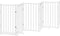 vidaXL - Hondenhek - inklapbaar - 6 - panelen - 300 - cm - massief - vurenhout - wit