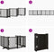 vidaXL - Hondenhek - inklapbaar - 6 - panelen - 300 - cm - massief - vurenhout - zwart