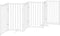 vidaXL - Hondenhek - inklapbaar - 6 - panelen - 300 - cm - massief - vurenhout - wit