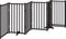vidaXL - Hondenhek - inklapbaar - 6 - panelen - 300 - cm - massief - vurenhout - zwart