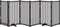 vidaXL - Hondenhek - inklapbaar - 6 - panelen - 300 - cm - massief - vurenhout - zwart