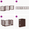 vidaXL - Hondenhek - inklapbaar - 6 - panelen - 300 - cm - populierenhout - bruin - eik