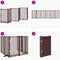 vidaXL - Hondenhek - inklapbaar - 6panelen - 300cm - massief - vurenhout - bruin - eik