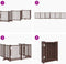 vidaXL - Hondenhek - inklapbaar - 6panelen - 300cm - massief - vurenhout - bruin - eik