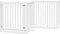 vidaXL - Hondenhek - inklapbaar - met - deur - 4 - panelen - 320 - cm - populierhout - wit