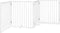 vidaXL - Hondenhek - inklapbaar - met - deur - 4 - panelen - 320 - cm - populierhout - wit