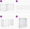 vidaXL - Hondenhek - inklapbaar - met - deur - 4 - panelen - 320 - cm - populierhout - wit